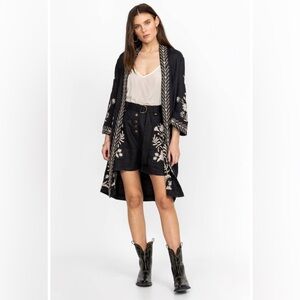 Johnny Was Marseille Belted Embroidered Short